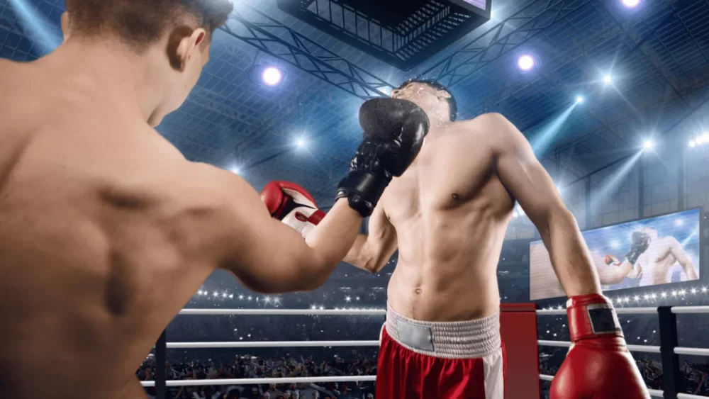 Image-of-a-male-athlete-hitting-an-uppercut-in-a-boxing-match
