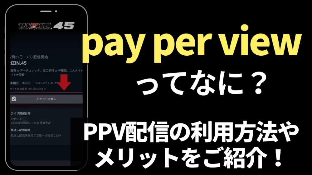 pay per viewってどんな意味？PPV配信の利用方法やメリットをご紹介！